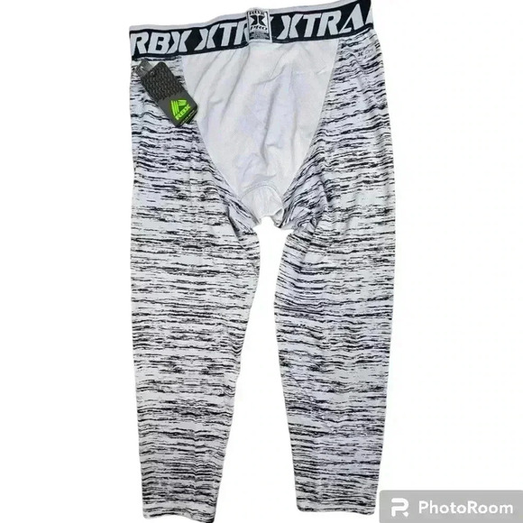 RBX Pro X-Dri Compression Leggings Gray&black men's # CRM716 S or L - Picture 2 of 7